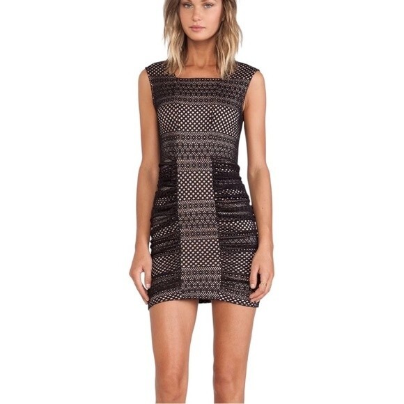 BCBGMAXAZRIA Dell Mini Dress in Black Size XXS - Picture 1 of 7
